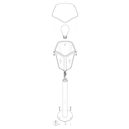 Eglo 98117 - Spoljašnja lampa MONREALE 1xE27/60W/230V IP44 visina 335 bela