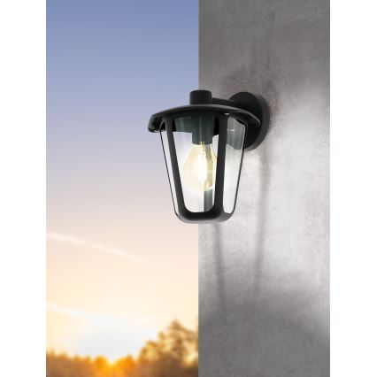 Eglo - Spoljašnja zidna lampa 1xE27/60W/230V IP4crna