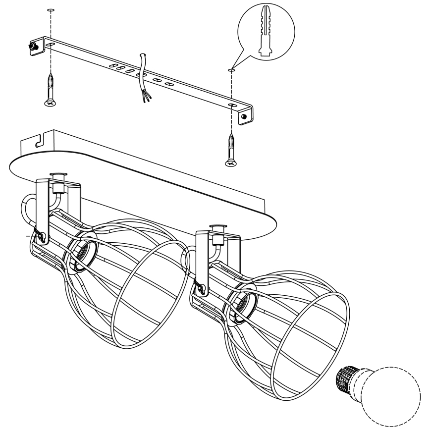 Eglo - Reflektorska lampa 2xE27/40W/230V