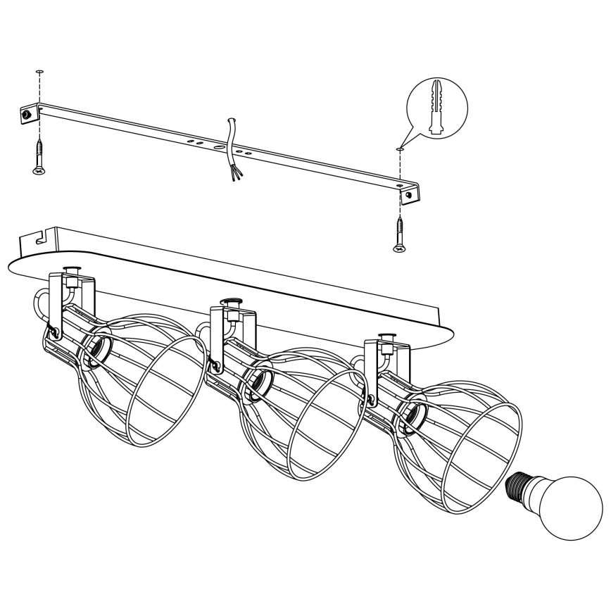 Eglo 98136 - Reflektorska lampa SAMBATELLO 3xE27/40W/230V
