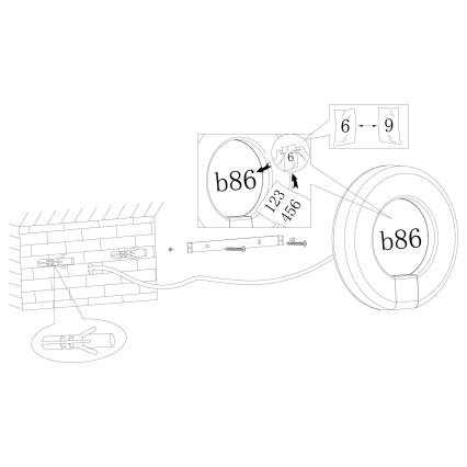 Eglo - LED kućni broj LED/15W/230V IP44