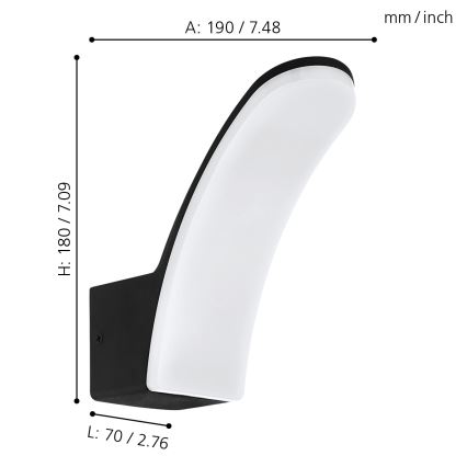 Eglo - LED Spoljna zidna lampa LED/11W/230V IP44