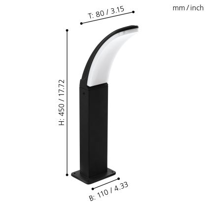 Eglo - LED Spoljna lampa LED/11W/230V IP4visina 450
