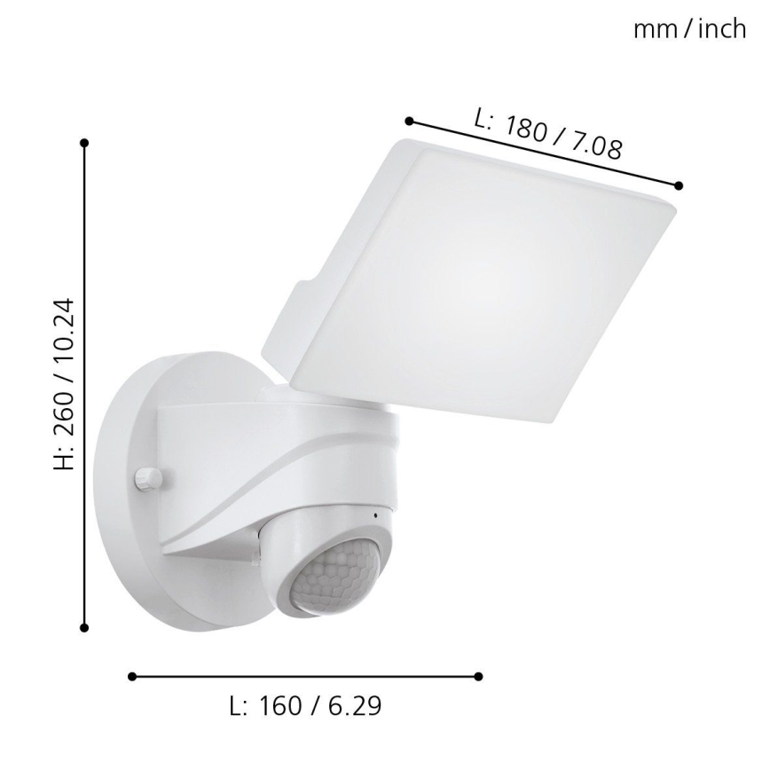 Eglo - LED Spoljašnja lampa sa senzorom LED/15W/230V IP44