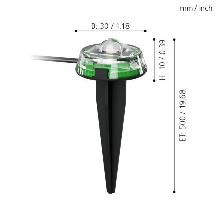 Eglo - LED Spoljašnji dekorativni lanac 9xLED 10m IP65 topla bela