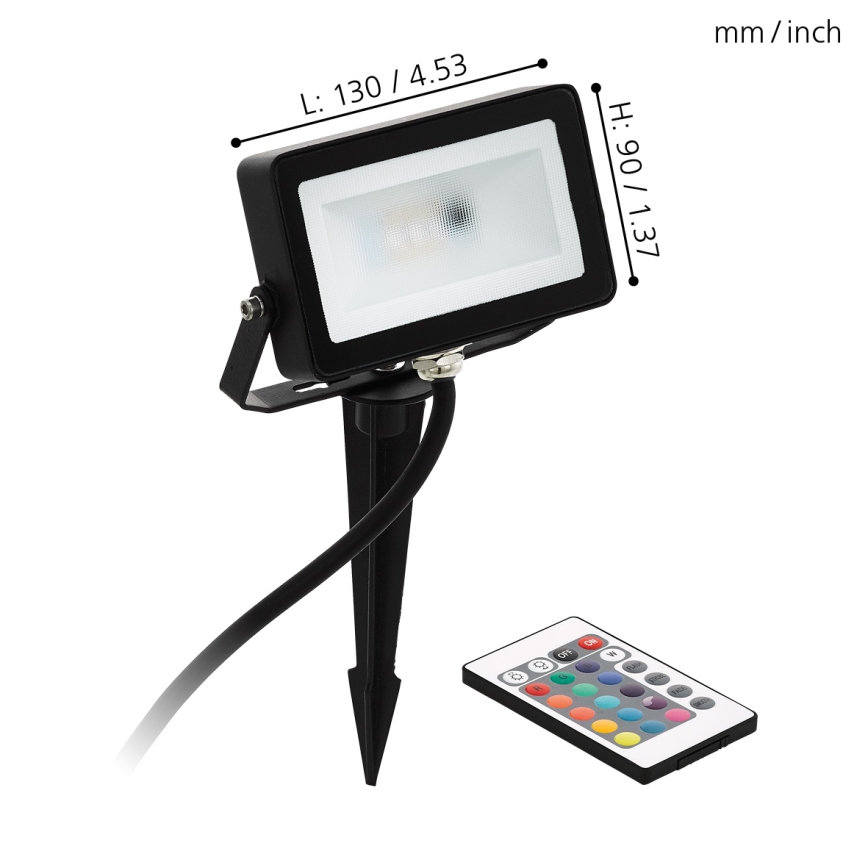 Eglo - LED RGB reflektor LED/10W/230V + Daljinski upravljač