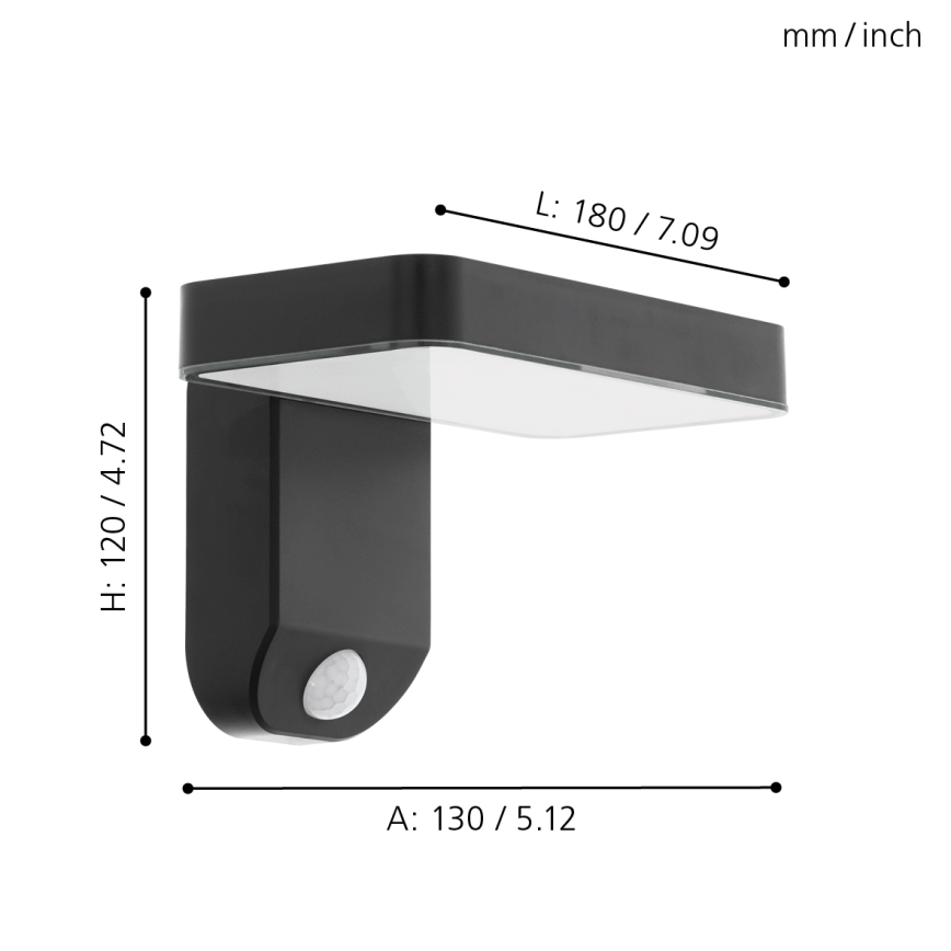 Eglo - LED Solarna zidna lampa sa senzorom LED/4,5W/3,7V IP44