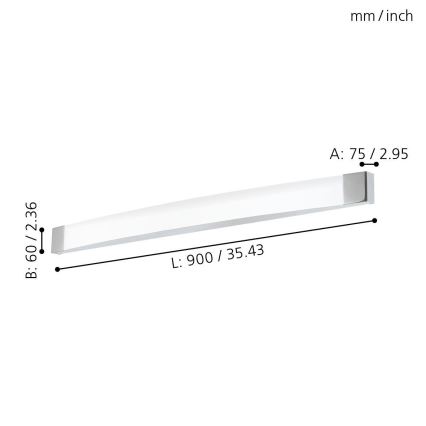 Eglo - LED Zidna lampa za kupatilo LED/24W/230V IP44