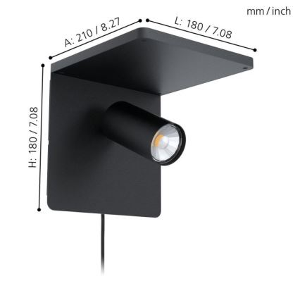 Eglo - LED Zidna lampa 1xGU10/5W/230V