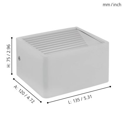 Eglo - LED spoljašnje zidno svetlo LED/6W/230V IP55