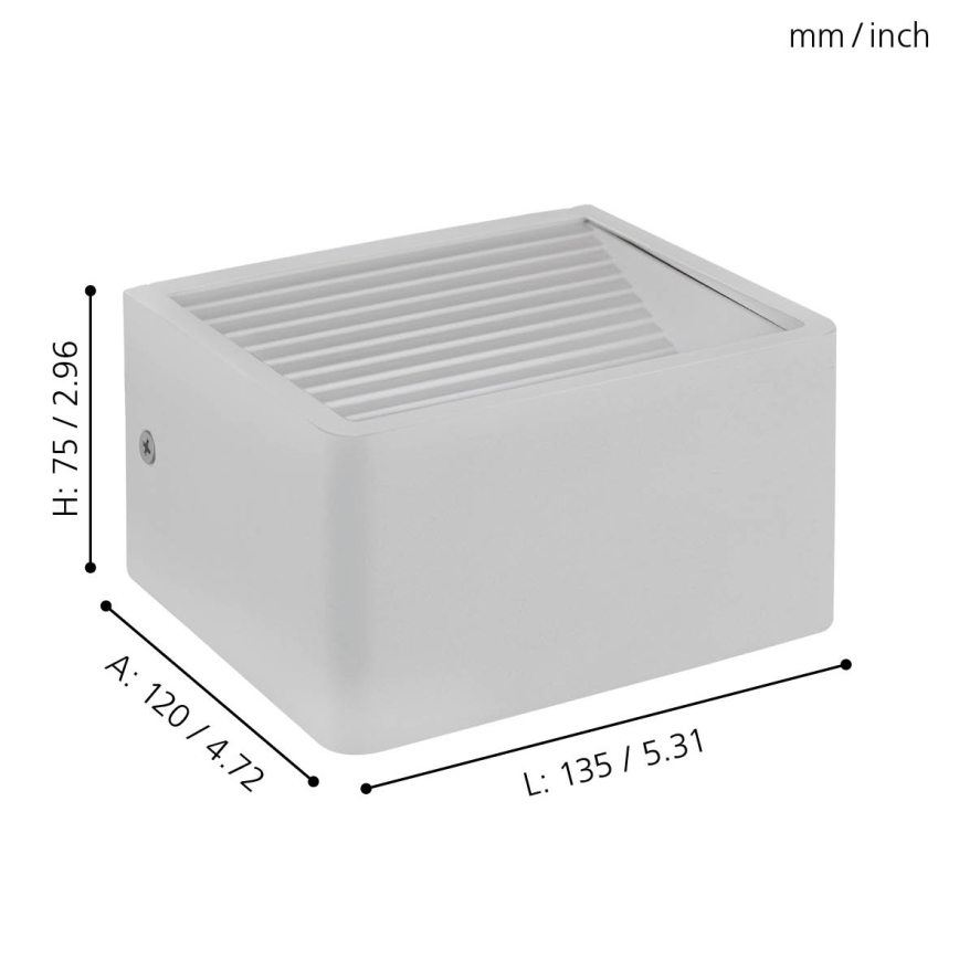 Eglo - LED spoljašnje zidno svetlo LED/6W/230V IP55