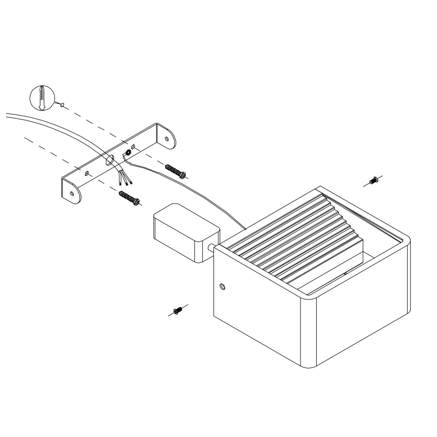 Eglo - LED Spoljna zidna lampa LED/6W/230V IP55