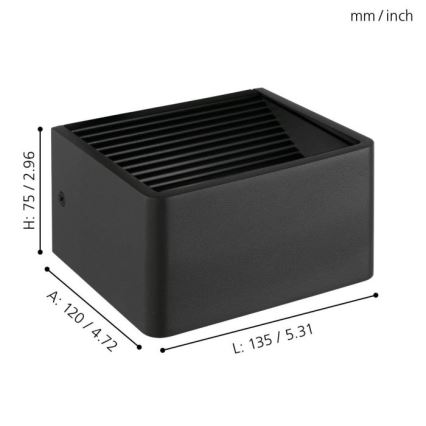 Eglo - LED Spoljna zidna lampa LED/6W/230V IP44
