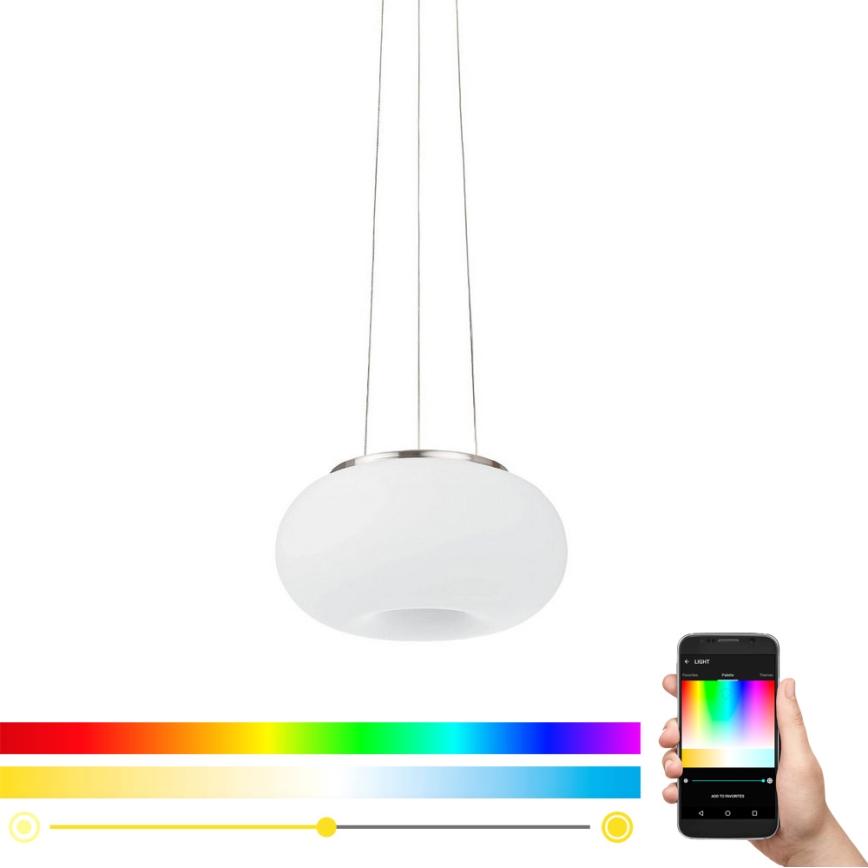 Eglo - LED RGB Prigušivi luster na sajli OPTICA-C LED/21W/230V pr. 37,5 cm