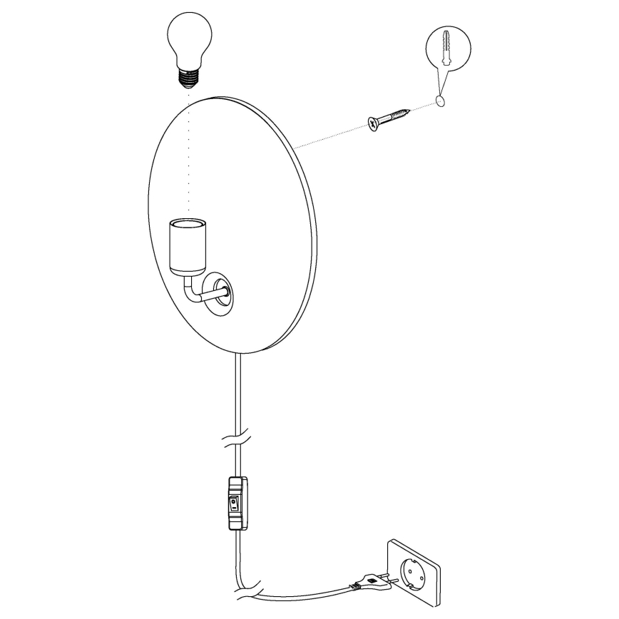 Eglo - Zidna lampa 1xE27/60W/230V