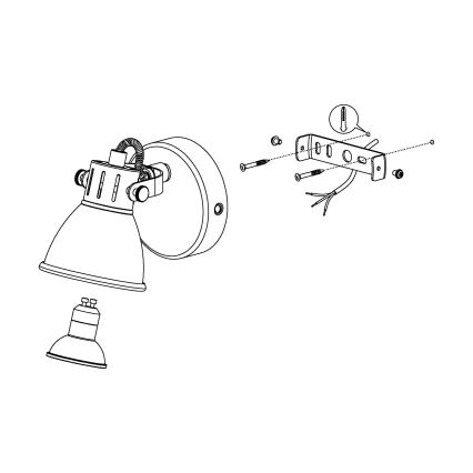 Eglo - LED Zidna lampa 1xGU10/3,3W/230V