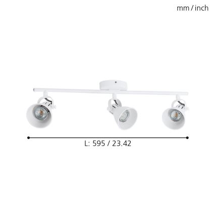 Eglo - LED Reflektorska lampa 3xGU10/3,3W/230V