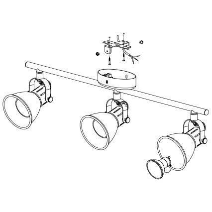 Eglo - LED Reflektorska lampa 3xGU10/3,3W/230V