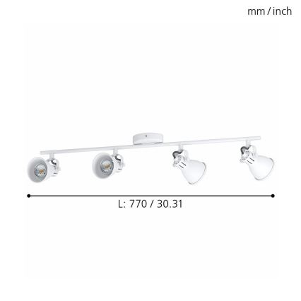 Eglo - LED Reflektorska lampa 4xLED/3,3W/230V