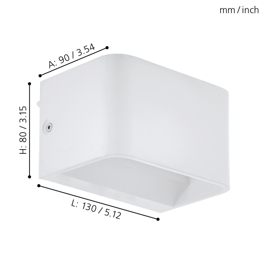 Eglo - LED Zidna lampa LED/6W/230V 3000K bela