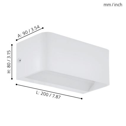Eglo - LED Zidna lampa LED/10W/230V