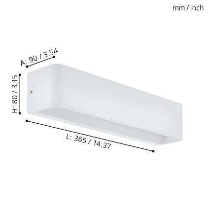 Eglo - LED Zidna lampa LED/12W/230V