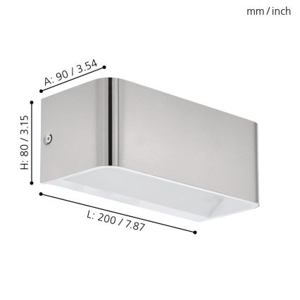 Eglo - LED Zidna lampa LED/10W/230V