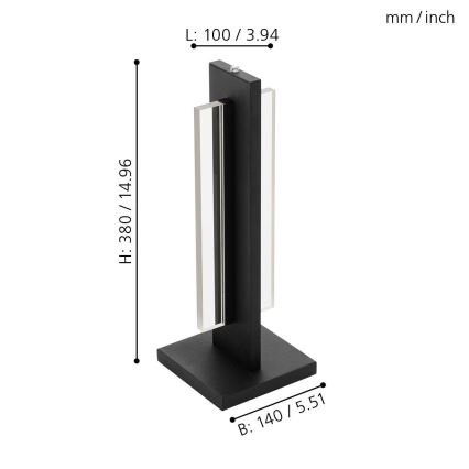 Eglo - LED prigušivi stona lampa LED/15W/230V
