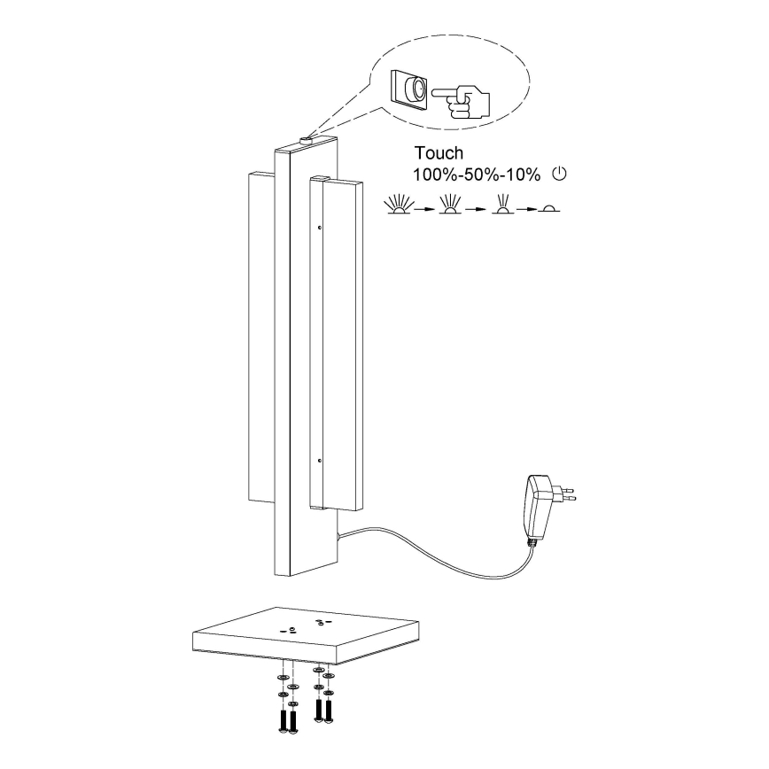 Eglo - LED prigušivi stona lampa LED/15W/230V