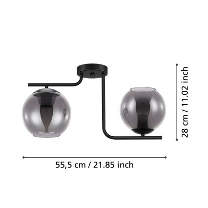 Eglo - Plafonski luster 2xE27/28W/230V