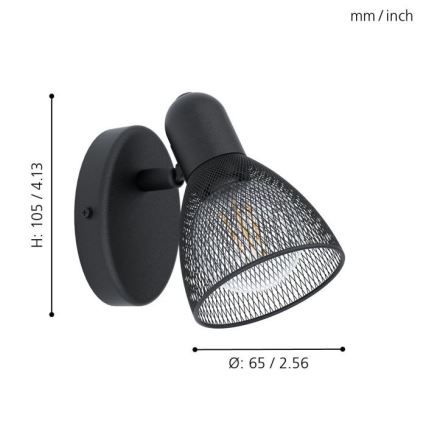 Eglo - Zidna reflektorska lampa 1xE14/28W/230V