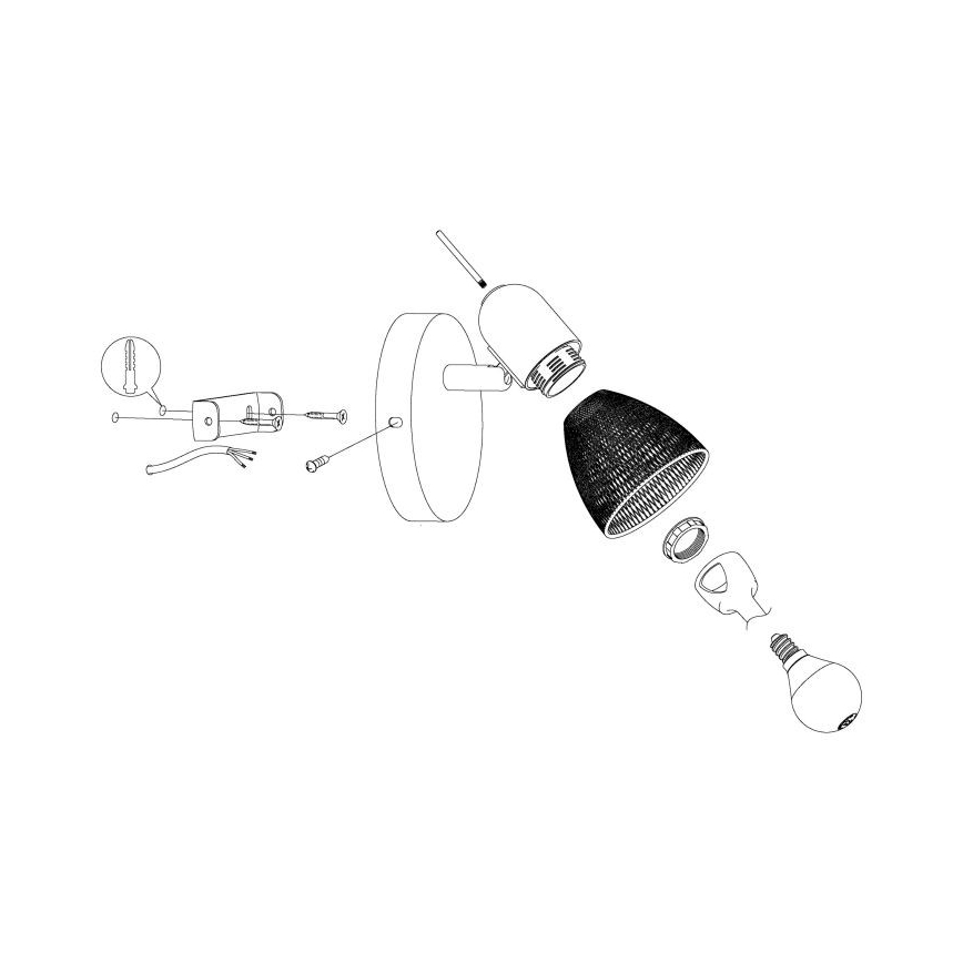 Eglo - Zidna reflektorska lampa 1xE14/28W/230V