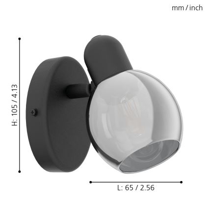 Eglo - Zidna reflektorska lampa 1xE14/10W/230V