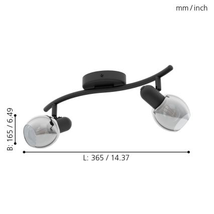 Eglo - Reflektorska lampa 2xE14/28W/230V
