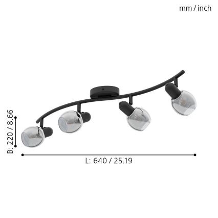 Eglo - Reflektorska lampa 4xE14/28W/230V