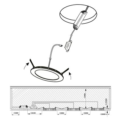 Eglo - Set 3x LED Ugradbena lampa za kupatilo FUEVA 1xLED/2,8W/230V IP44 sjajni krom