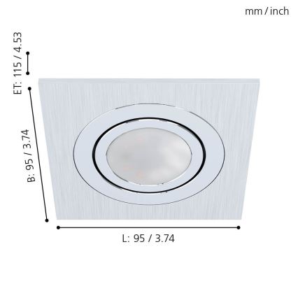 Eglo - LED Ugradbena lampa 1xGU10/5W/230V