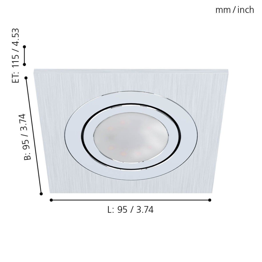 Eglo - LED Ugradbena lampa 1xGU10/5W/230V