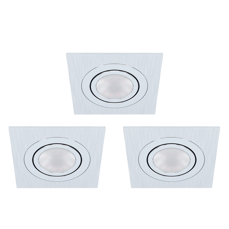 Eglo - Set 3xLED Ugradbena lampa AREITIO 3xGU10/5W/230V