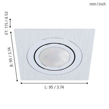 Eglo - Set 3xLED Ugradbena lampa AREITIO 3xGU10/5W/230V