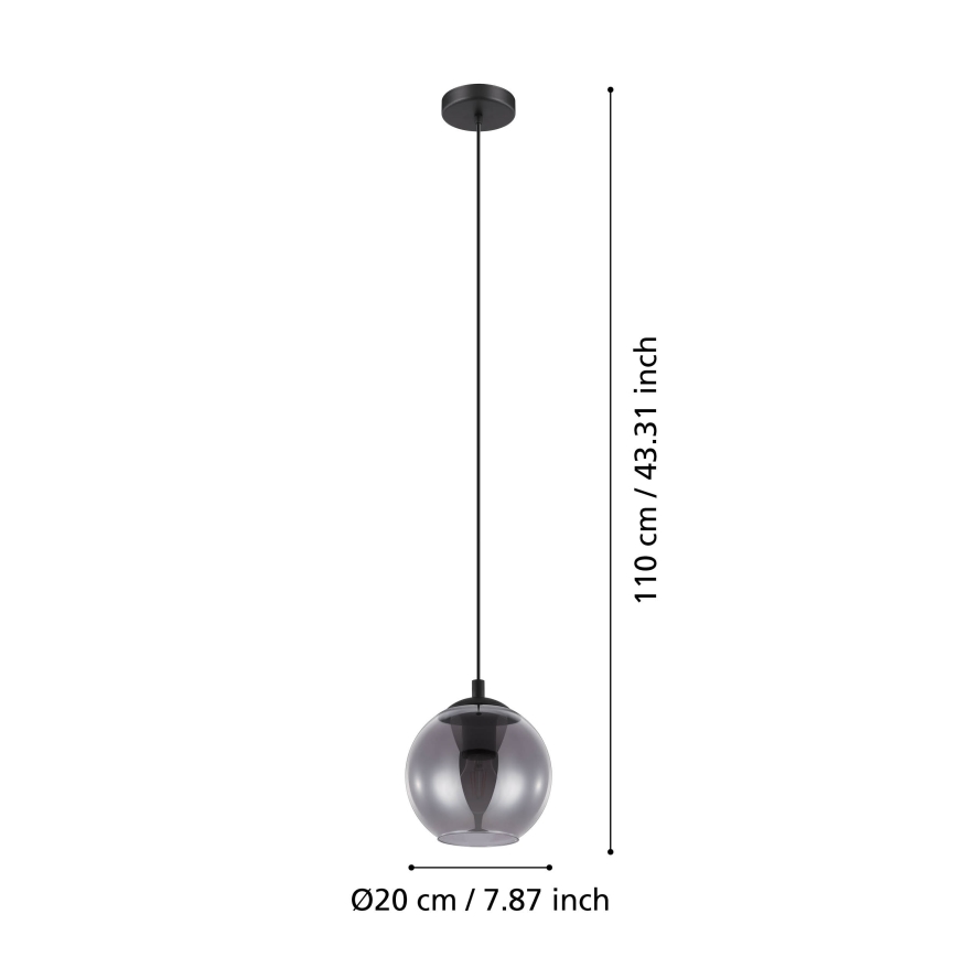 Eglo - Luster na sajli 1xE27/40W/230V