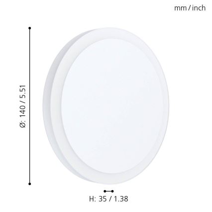 Eglo - LED Plafonjera LED/5,4W/230V