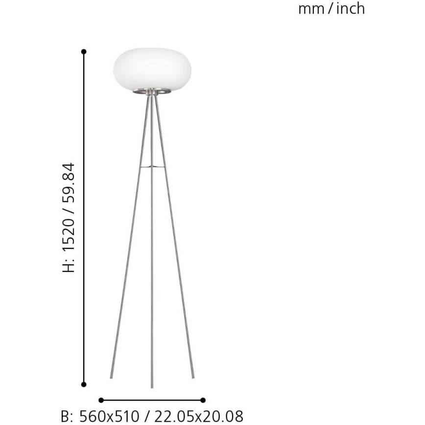 Eglo - LED RGB Prigušiva podna lampa OPTICA-C LED/17W/230V pr. 56 cm