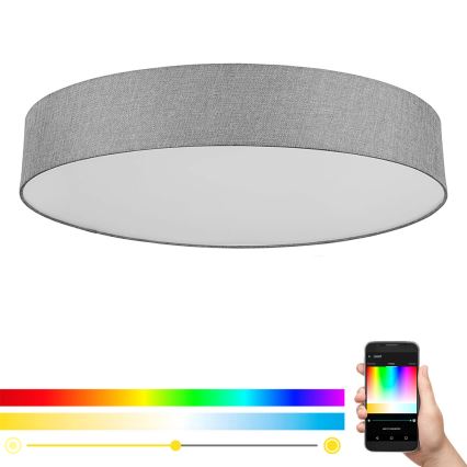 Eglo - LED RGBW Prigušiva plafonjera ROMAO-C LED/45W/230V + Daljinski upravljač