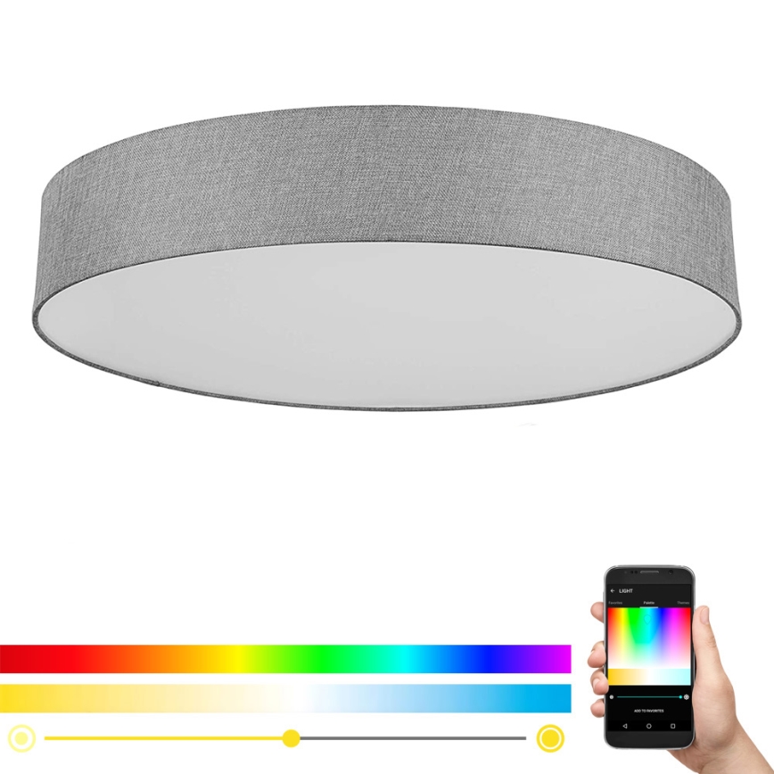 Eglo - LED RGBW Prigušiva plafonjera ROMAO-C LED/45W/230V + Daljinski upravljač