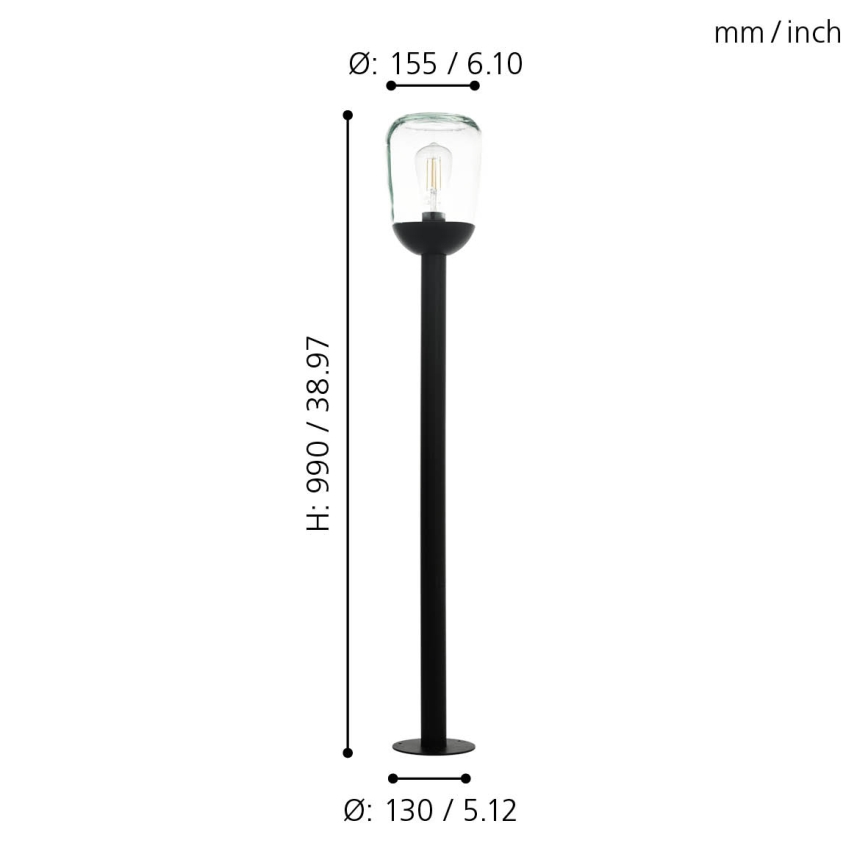 Eglo - Spoljašnja lampa 1xE27/60W/230V IP44
