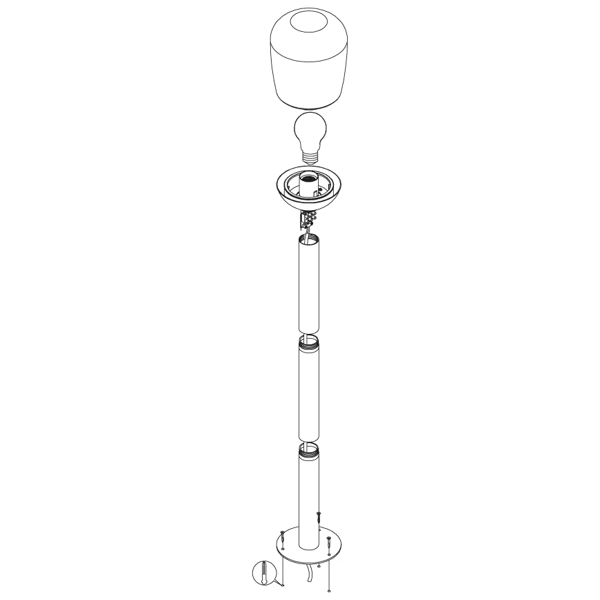 Eglo - Spoljašnja lampa 1xE27/60W/230V IP44