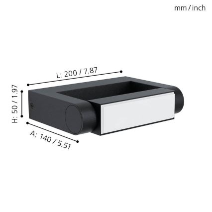 Eglo - LED Spoljna zidna lampa LED/4,8W/230V IP44