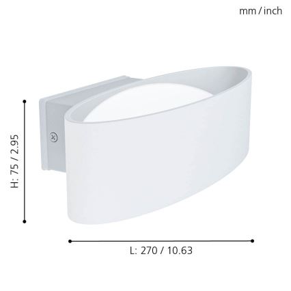 Eglo - LED Spoljna zidna lampa LED/10W/230V IP44