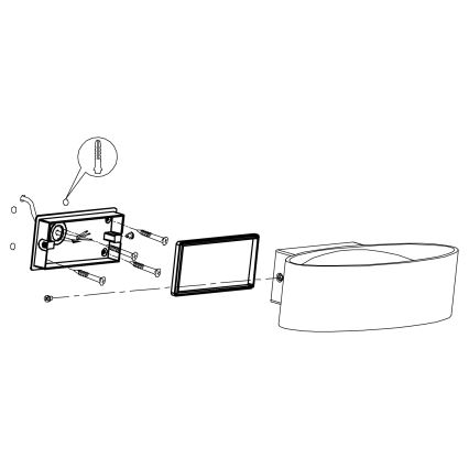 Eglo - LED spoljašnje zidno svetlo LED/10W/230V IP44